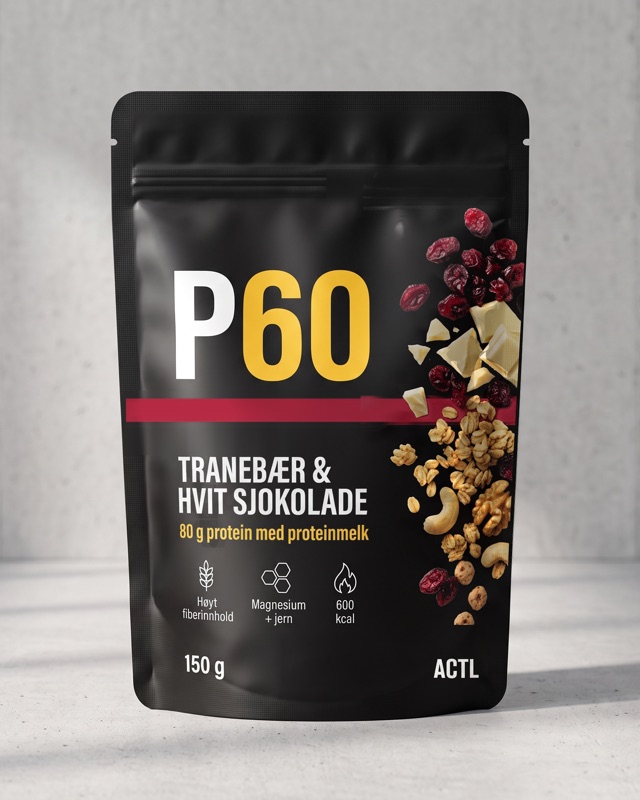 ACTL P60-pose, tranebær og hvit sjokolade