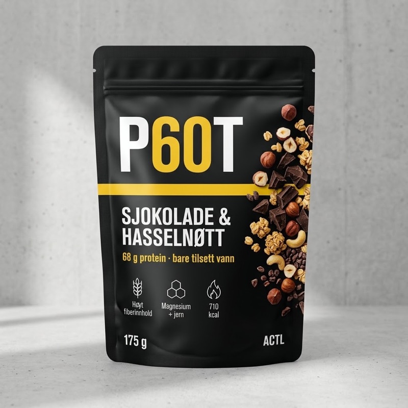 ACTL P60T-pose, sjokolade og hasselnøtt